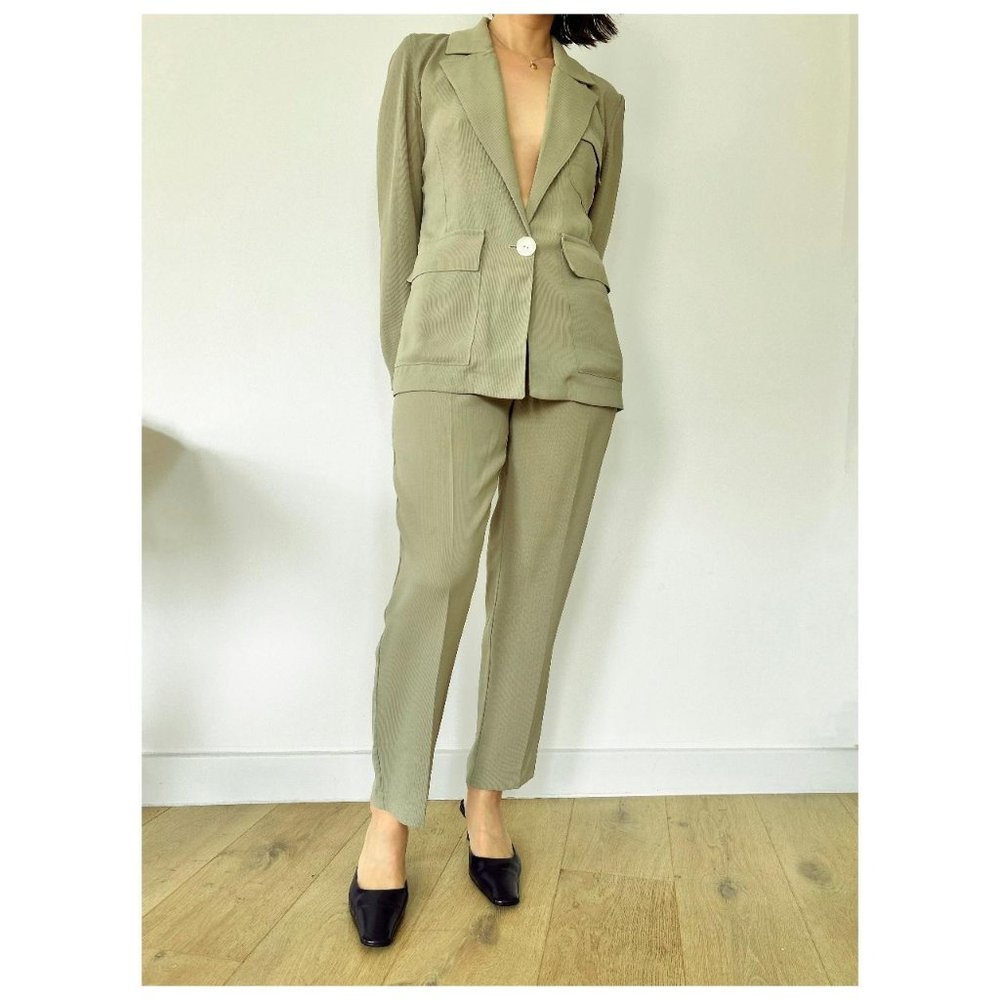 VINTAGE 90s Onna 2-piece Trouser Blazer Suit Set
